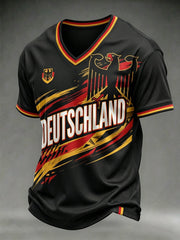Herren-T-Shirt mit deutschem Fußball-Lover-Print