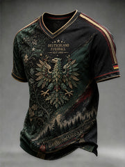 Herren-Fußball-V-Neck-T-Shirt aus Deutschland
