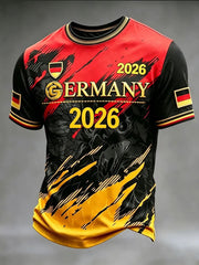Herren-Fußballfan-T-Shirt mit Deutschland-Print