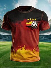Herren T-Shirt mit deutschem Fußballfan-Print