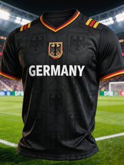 Herren-Fußballfan-T-Shirt mit Deutschland-Print