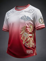 Retro Österreich 2026 Fußball-Steigung lässig T-Shirt