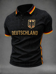 Herren Deutschland Fußball bedrucktes Hemd