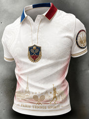 Herren-French-Open-Kurzarmhemd
