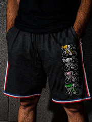 Herren Skelett Fahrrad Shorts Kordel zug