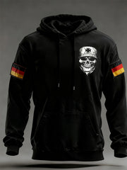 Herren-Vintage-Hoodie mit deutscher Flagge als Kunstdruck