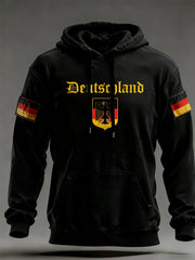 Herren Vintage Deutsche Flagge Kunstdruck Hoodie
