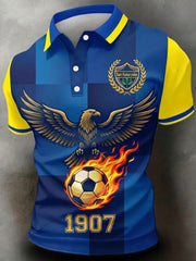 Herren Türkisches Fußball Match Jubelnde Kunstdruck Kurzarm-Polos hirt
