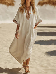 Boho-Urlaubs-Maxikleid für Damen, lässig