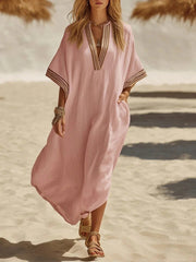 Boho-Urlaubs-Maxikleid für Damen, lässig