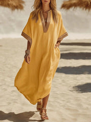 Boho-Urlaubs-Maxikleid für Damen, lässig