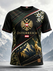Österreich ische Landschaft-Themen-Kunstdruck oberteil für Männer