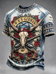 Men’s German Wacken Music Festival 3D-panel printed casual T-shirt