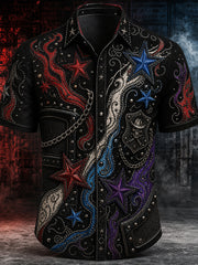 Herren-Lässiges Vintage-Punk-Rock-Graphic-Shirt