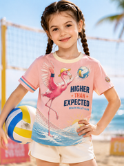 Sportlicher Print-T-Shirt mit kurzen Ärmeln