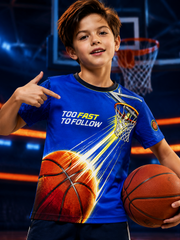 Sportlicher Print-T-Shirt mit kurzen Ärmeln