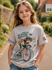 Sportlicher Print-T-Shirt mit kurzen Ärmeln