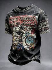 Herren-T-Shirt mit cooler Graffiti-Print, deutsch