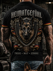 Retro-Deutsches kulturelles und künstlerisches Motiv lässiges T-Shirt