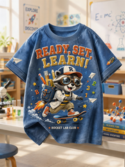 Kinder Schule Eingang Saison Druck Kurzarm T-Shirt