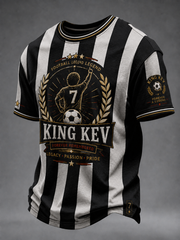 Herren-T-Shirt mit Aufdruck „England-Fußball-Liebhaber Legende King Kev RIP“ und kurzen Ärmeln
