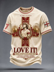 Herren-T-Shirt mit Aufdruck „England-Fußball-Liebhaber-Legende King Kev RIP“