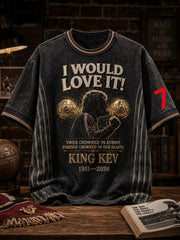 Herren-T-Shirt mit Aufdruck „England-Fußball-Liebhaber-Legende King Kev RIP“