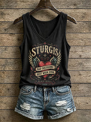 Damen Motorrad Rallye Bedrucktes Tank Top