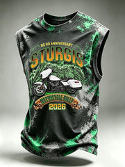 Herren Motorrad Rallye Bedrucktes Tank Top