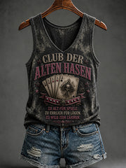 Lässige Damen-Weste mit witzigem Slogan-Print