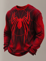 Herren-Spider-Man-Filme Waffel-Langarm-Oberteil