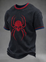 Herren Spider Print Casual T-Shirt