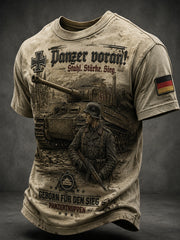 Kurzarm-T-Shirt für Männer mit Vintage-Slogan-Print