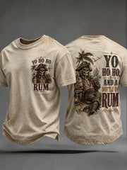 Herren-T-Shirts mit der Aufschrift „Yo Ho Ho und eine Flasche Rum“