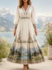 Damenkleid im österreichischen Landhausstil, retro, lässig, aus