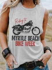 Damen Myrtle Beach Bike Rally Print Weste Top
