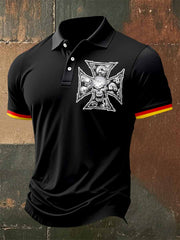 Herren Vintage Eisernes Kreuz Poloshirt