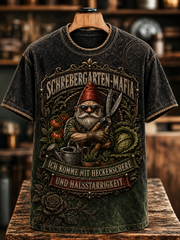 Herren-T-Shirt mit humorvollem Spruch und kurzen Ärmeln