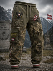 Herren hosen mit militärischem Gedenk druck