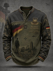 Herren-Longsleeve mit Camouflage-Print zum Gedenken an Veteranen