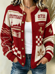 Damen-Strickjacke im Cardigan-Stil von