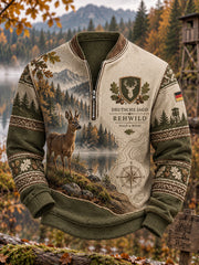 Herren-Halbzip-Sweatshirt für die deutsche Jagdsaison