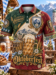 Herren-Oktoberfest-Poloshirt aus München mit kurzen Ärmeln