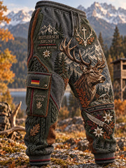 Herren-Herbstmode-Laufhose mit Jagdmotiv, lässige Sweatpants