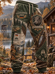 Herren-Herbstmode-Laufhose mit Jagdmotiv, lässige Sweatpants