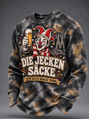 Herren-Kölsch-Party-Grafik-Waffelpullover