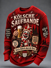 Herren-Kölsch-Party-Grafik-Waffelpullover