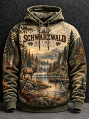 Herren-Hoodie in Übergröße mit abfallender Schulter und Taschen – deutsche Jagdsaison