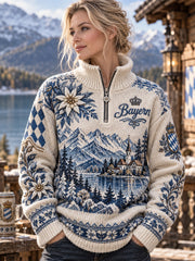 Damen Reiß verschluss Bayerische Pullover