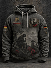 Herren-Kapuzen pullover im Vintage-Stil mit Veteranen-Themen druck zum Gedenktag